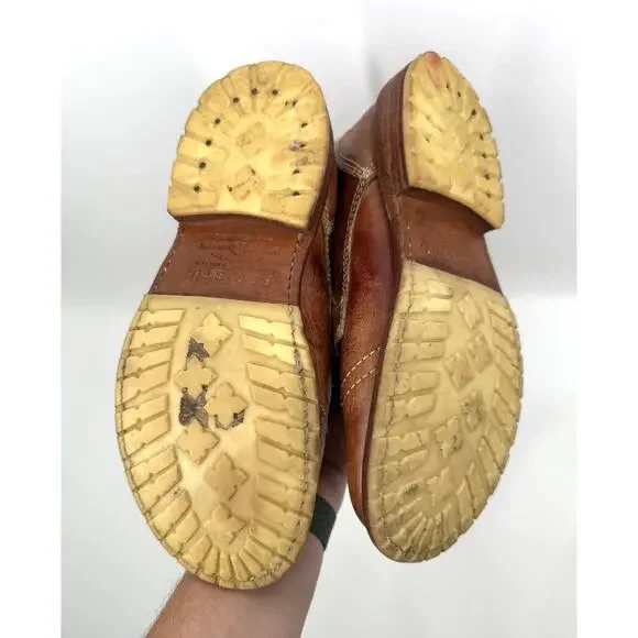 Bed Stu Roanne Boots Fold Over Distressed Brown Leather Women's 7 Motorcycle - Picture 5 of 8